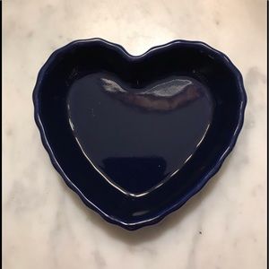Chantal Heart Blue Ramekin w/Scalloped Edge 3.5 Oz